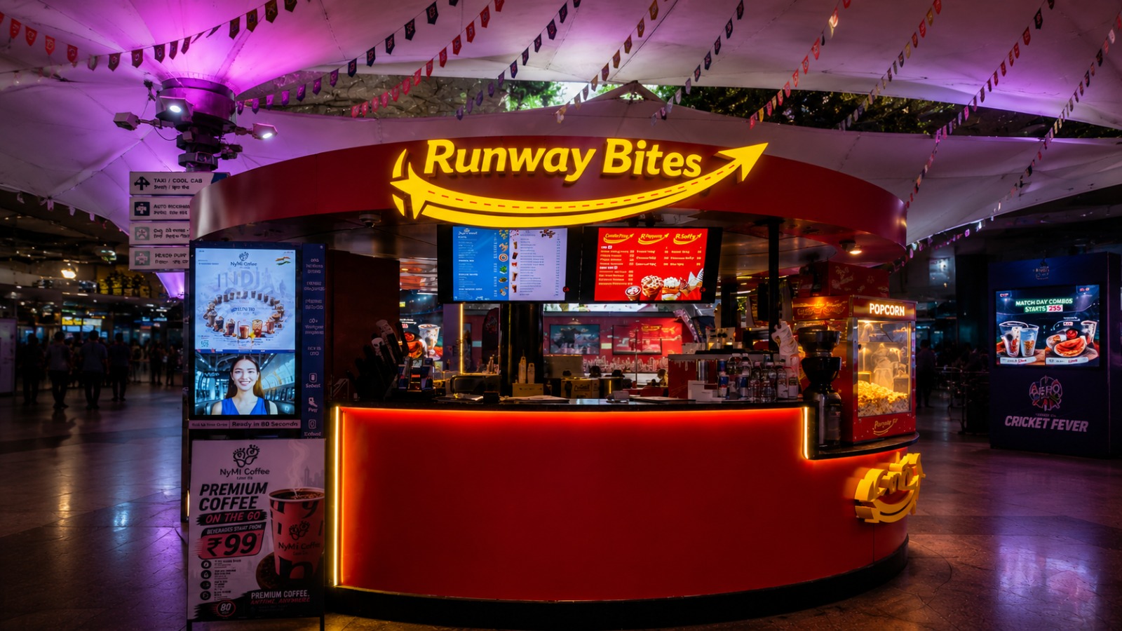 Runway Bites Terminal Kiosk Atmosphere