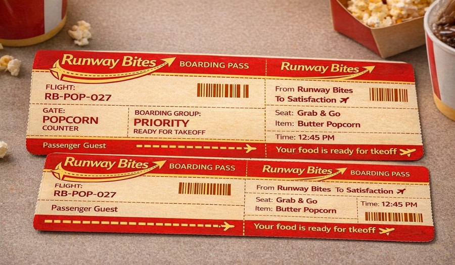 Runway Bites Boarding Pass Receipts